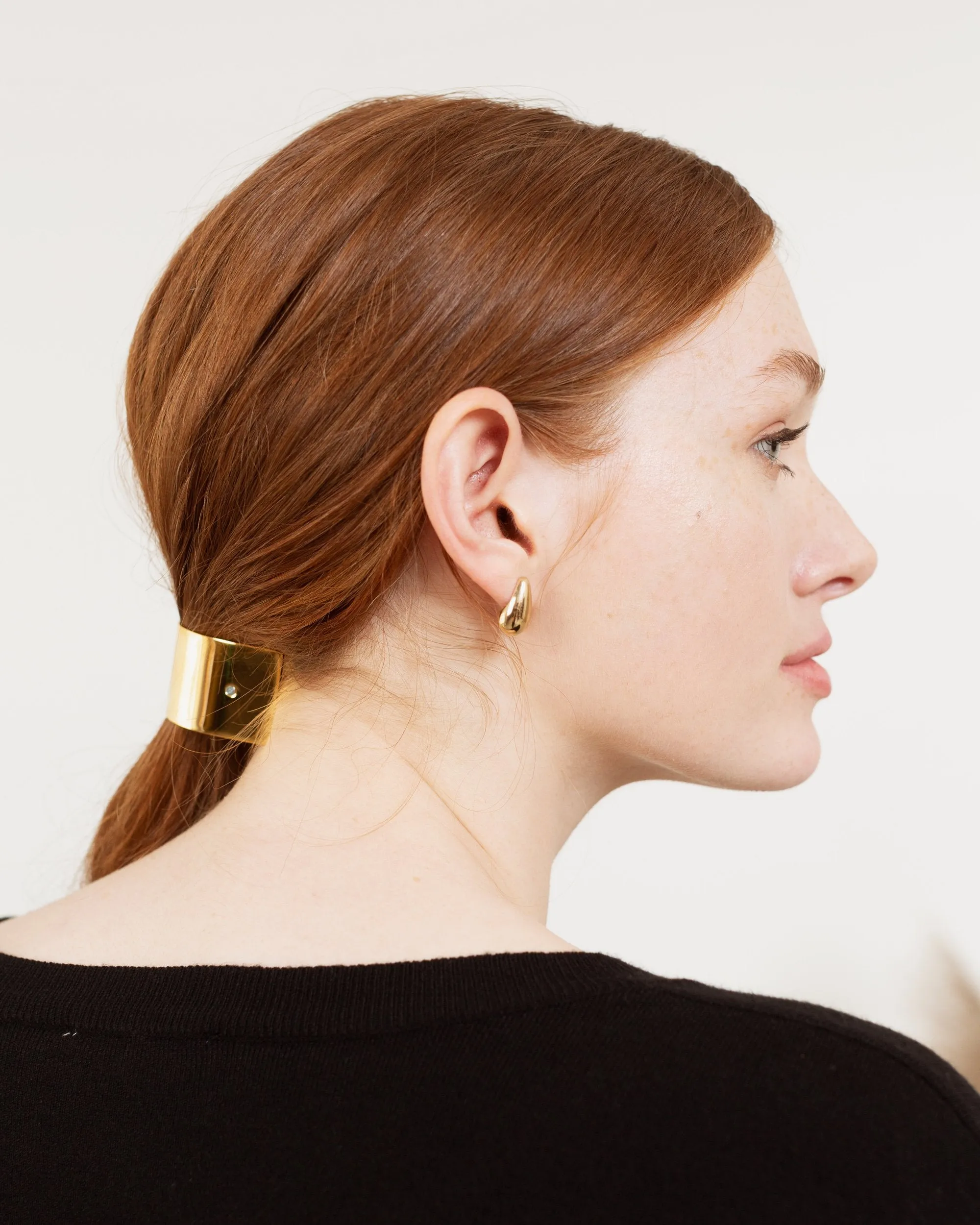 14K Gold Teardrop Stud Earrings