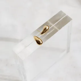14K Gold Teardrop Stud Earrings