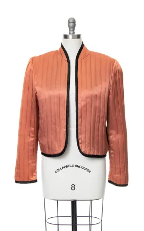 1970s Quilted Copper Satin Jacket | medium/large