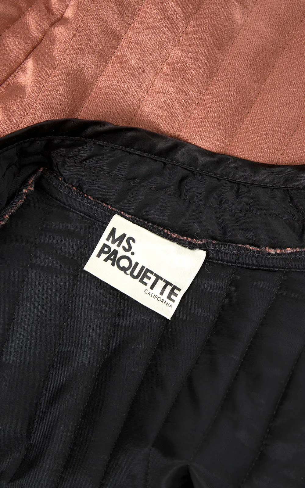 1970s Quilted Copper Satin Jacket | medium/large