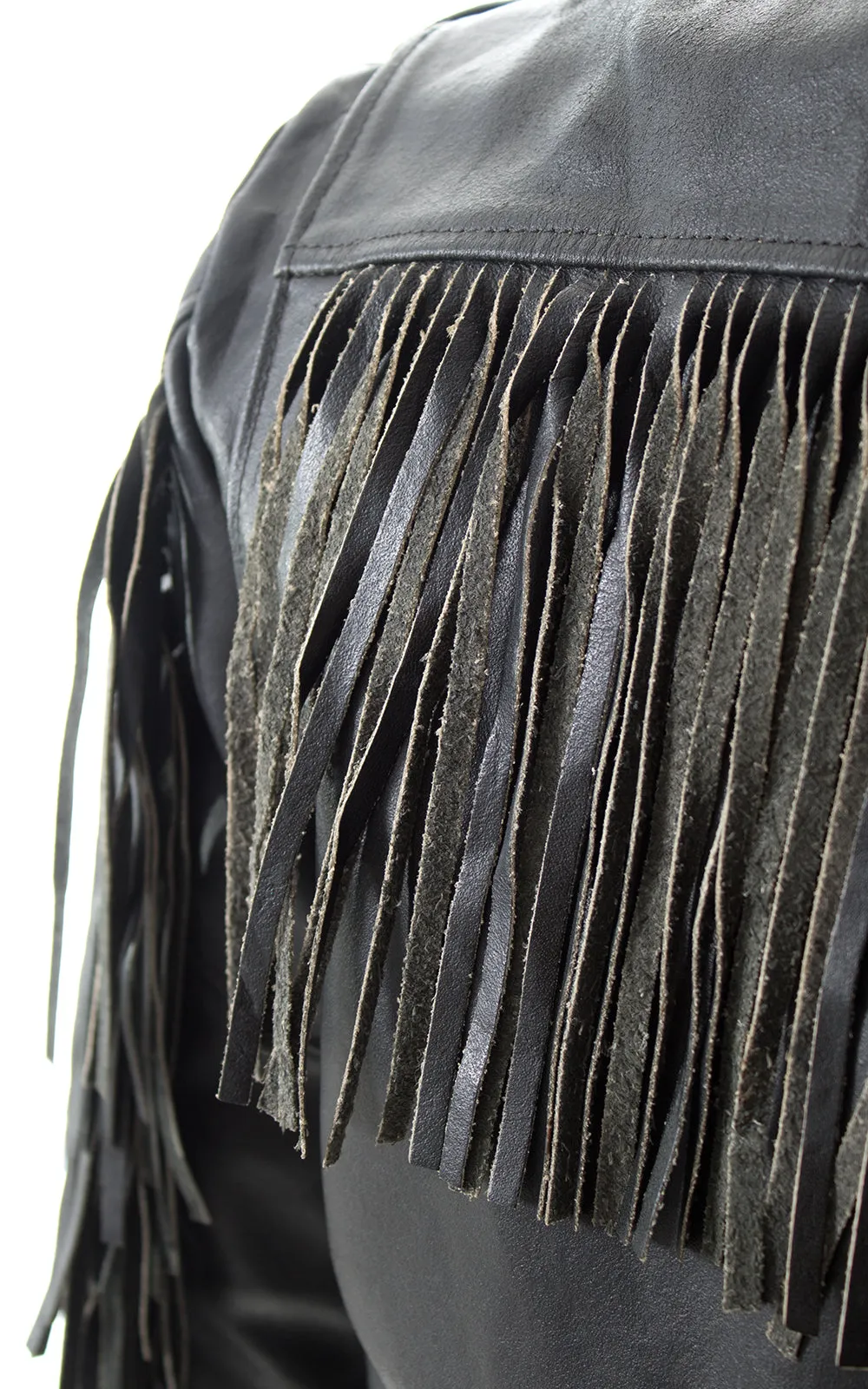 1980s 1990s Fringe Leather Moto Jacket | medium