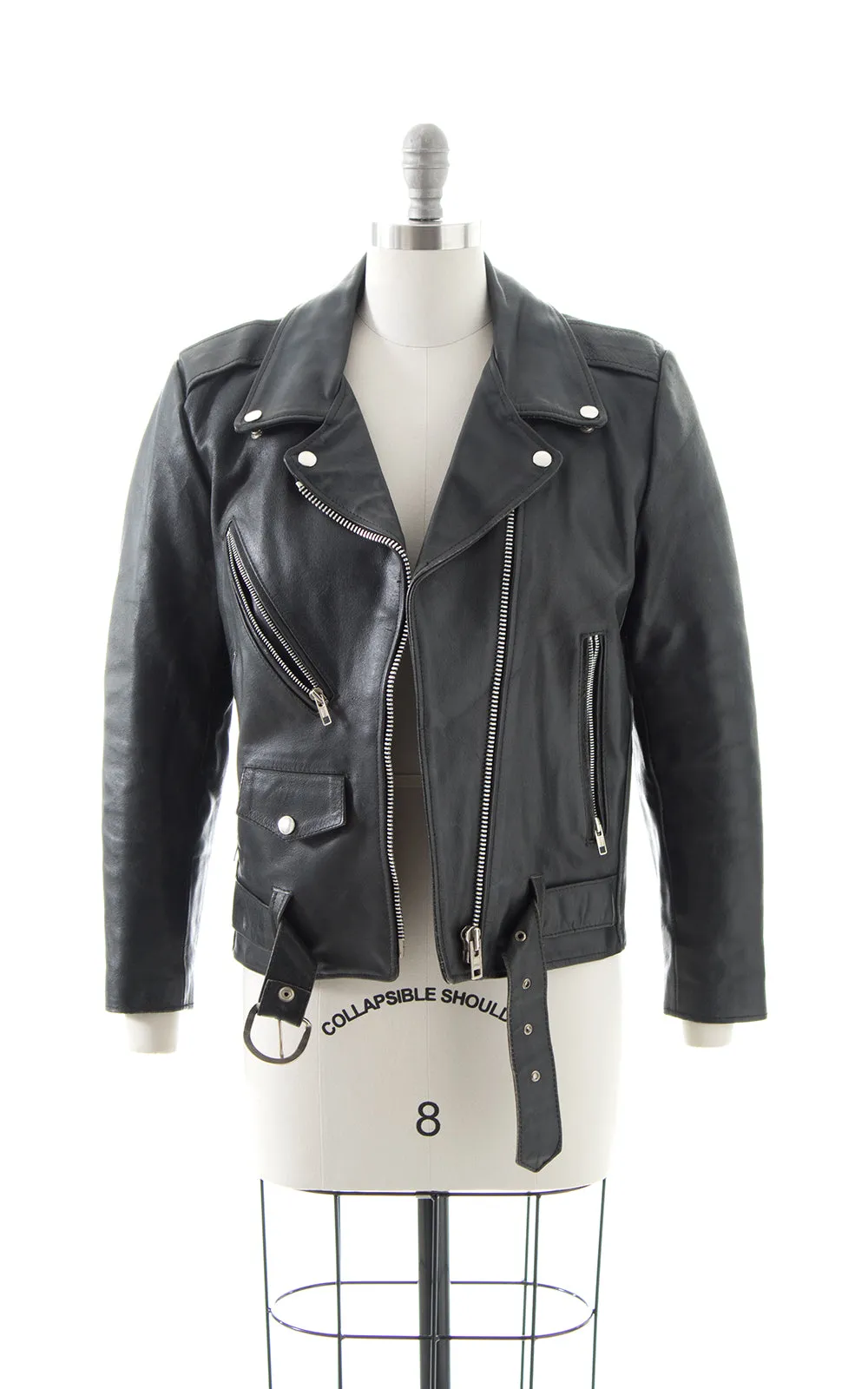 1980s 1990s Fringe Leather Moto Jacket | medium