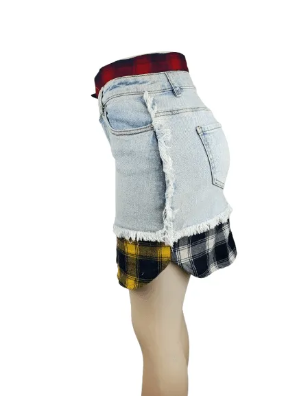 Akira women's flannel denim skirt size M