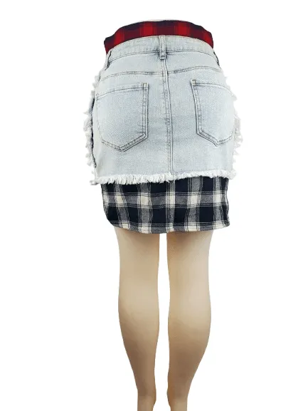 Akira women's flannel denim skirt size M
