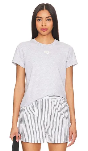 Alexander Wang Essential Shrunken Tee in Light Grey