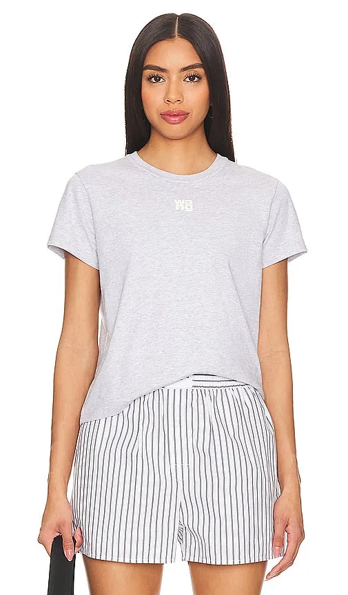 Alexander Wang Essential Shrunken Tee in Light Grey