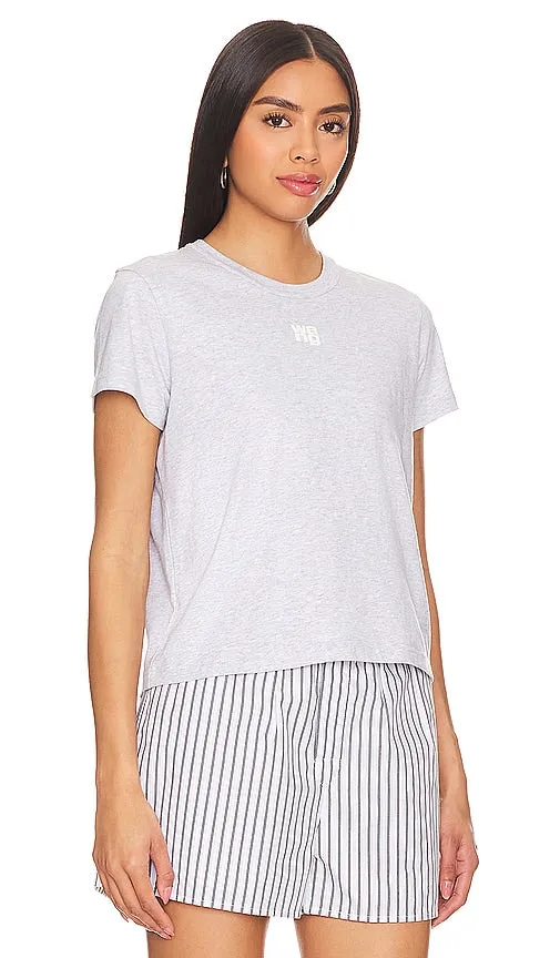 Alexander Wang Essential Shrunken Tee in Light Grey