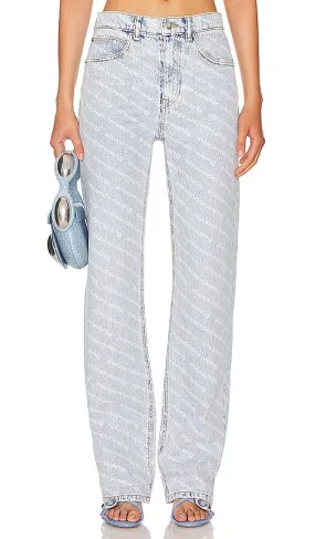 Alexander Wang Ez Mid Rise Relaxed in blue