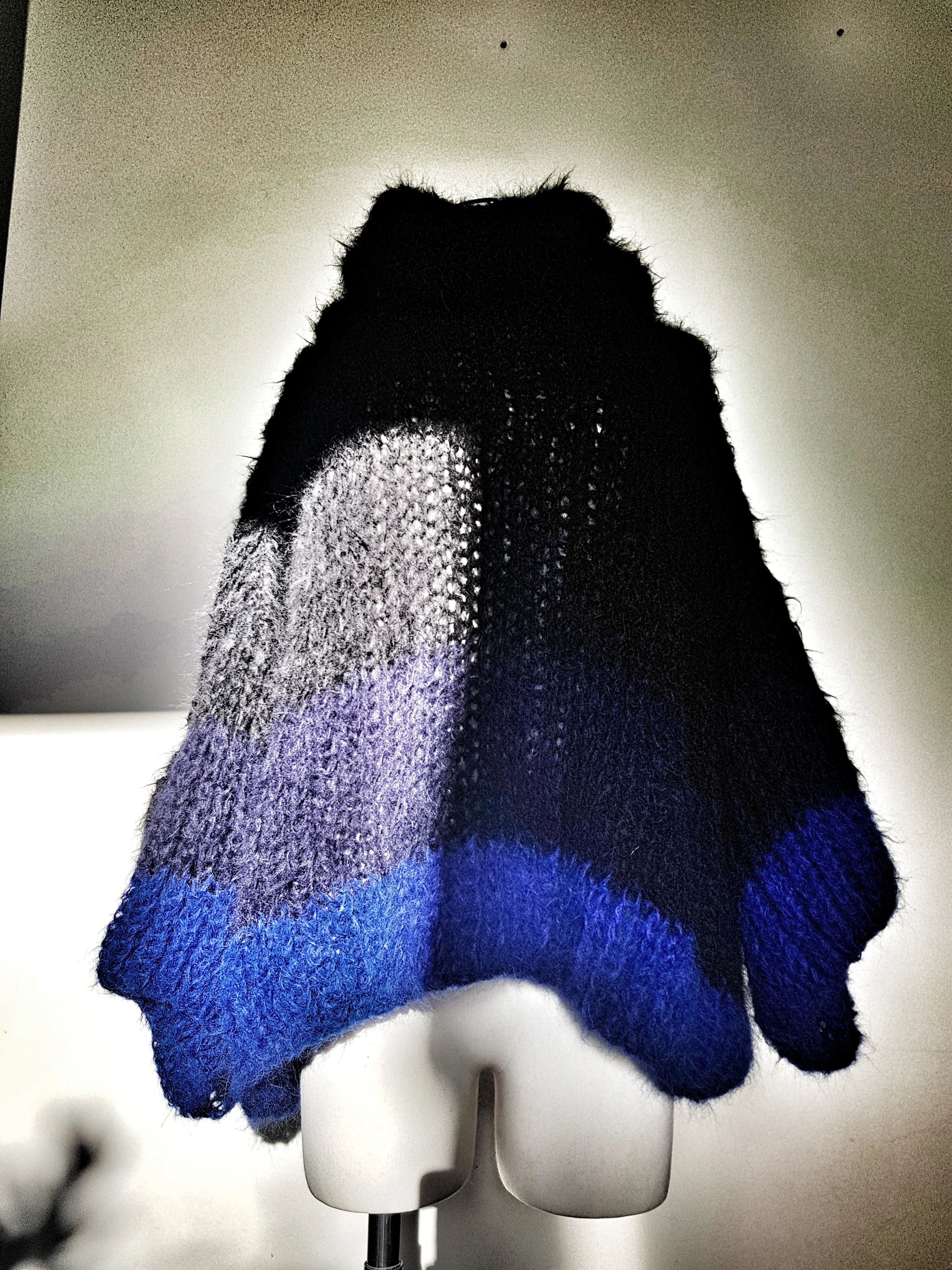 Amano hand-knit oversize funnel neck sweater