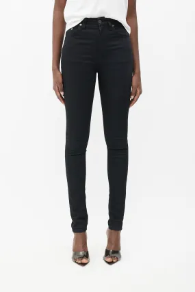Black High Rise Slim Jeans