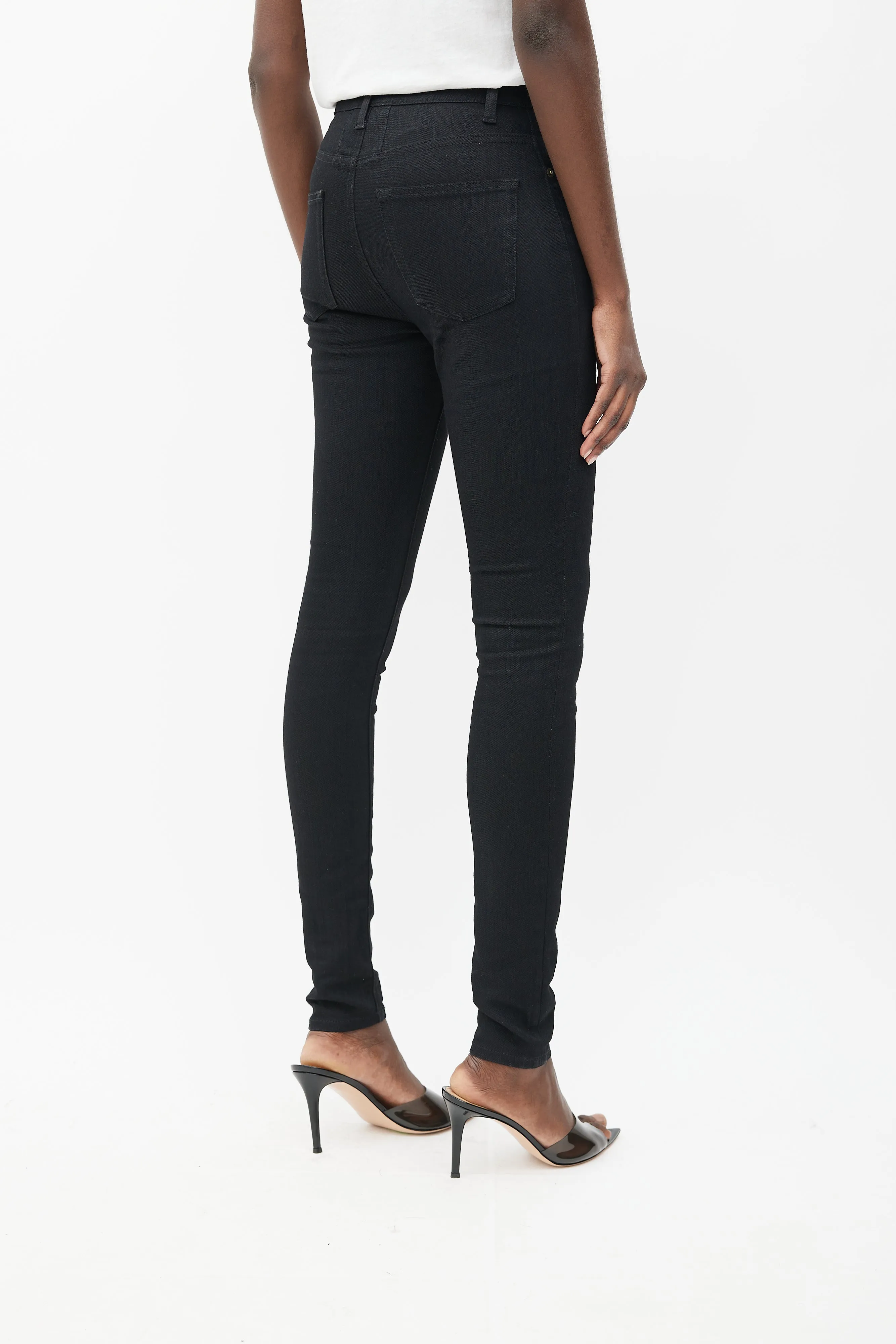 Black High Rise Slim Jeans