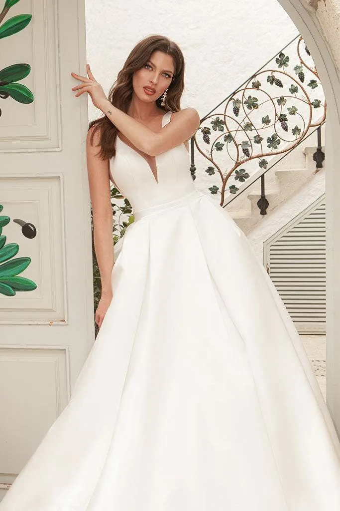 Coffee White Wedding Dress