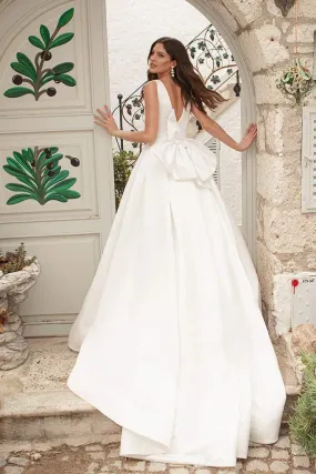 Coffee White Wedding Dress