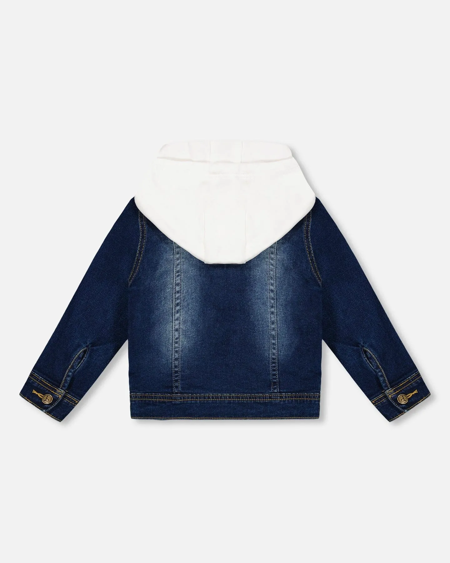 Deux Par Deux Boys Denim Jacket with Hood  F30U50  Navy Denim *
