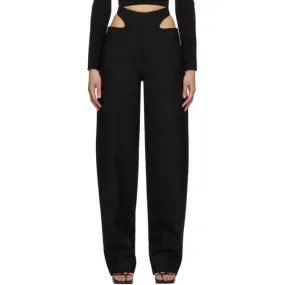 Dion Lee Black Wool Y-Front Trousers