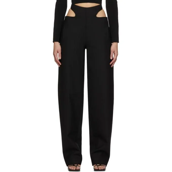 Dion Lee Black Wool Y-Front Trousers