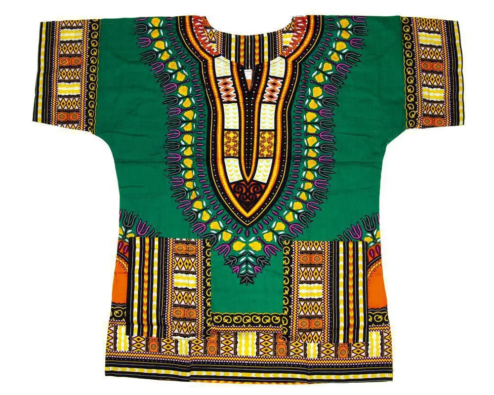 Green - African Dashiki Shirt