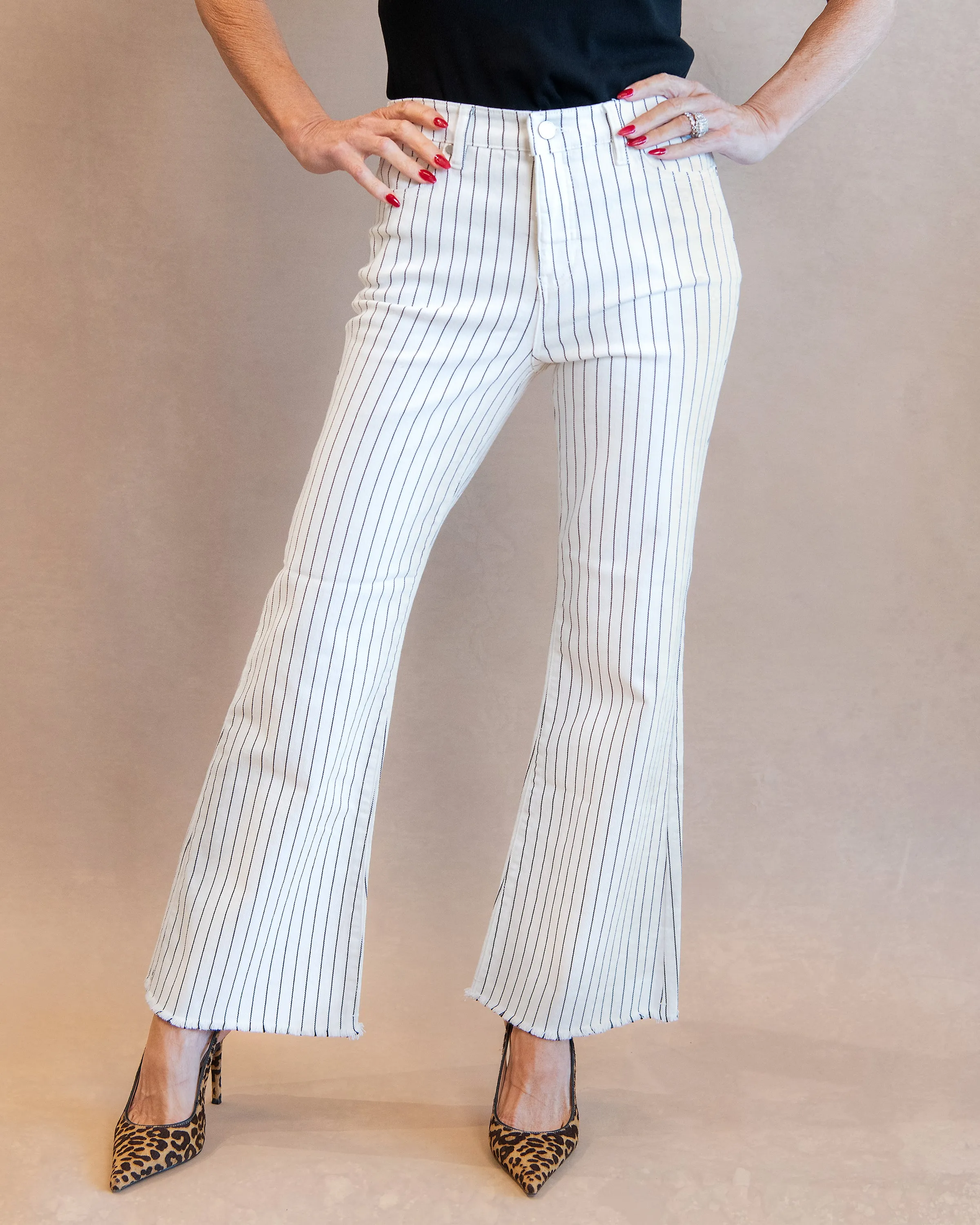 Hannah High-Rise Stripe Flare
