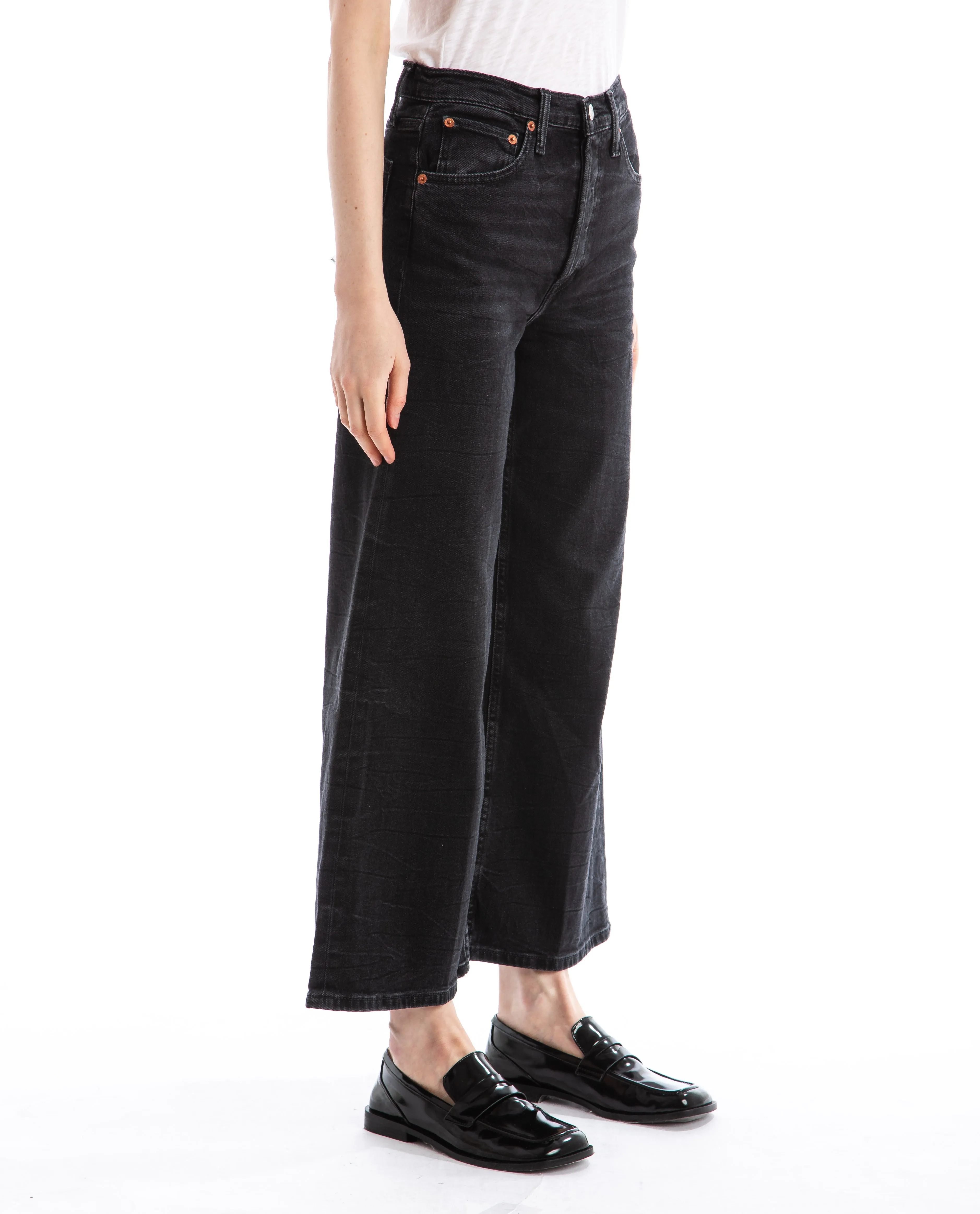High Rise Wide Leg Crop