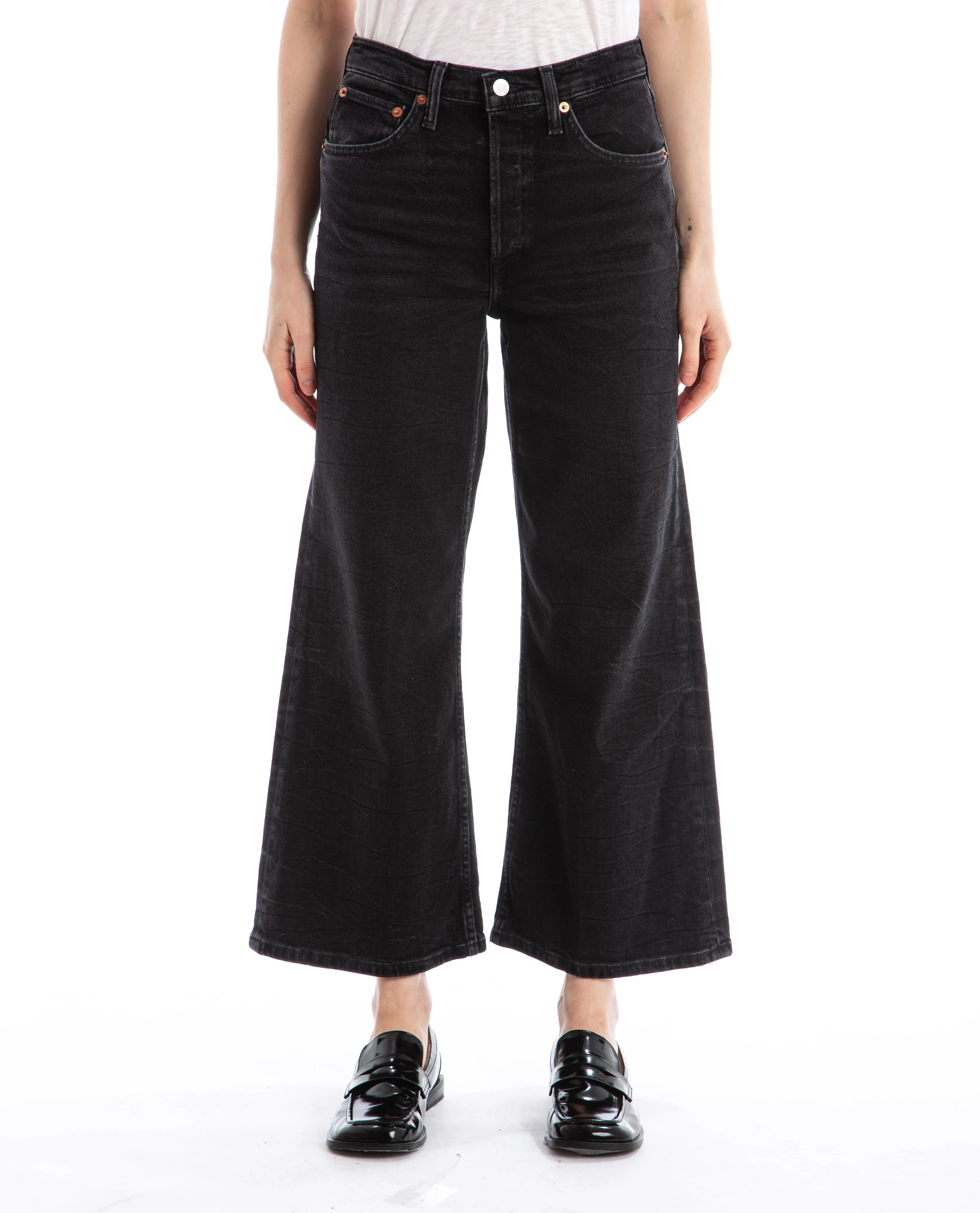 High Rise Wide Leg Crop