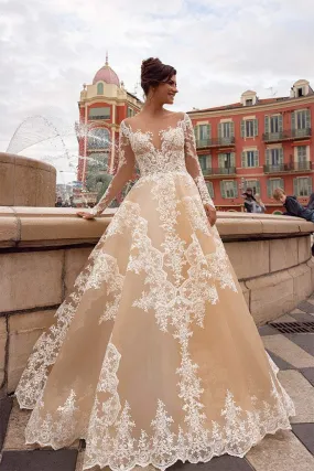 Natural Calico Cream Wedding Dress