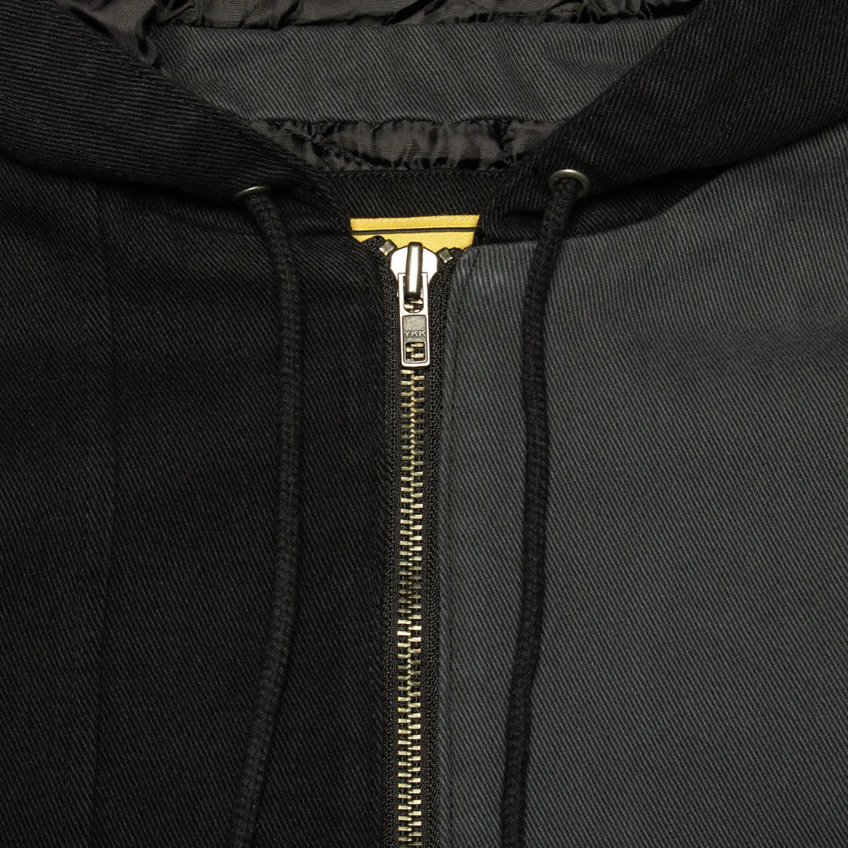 Panel Denim Hooded Bomber