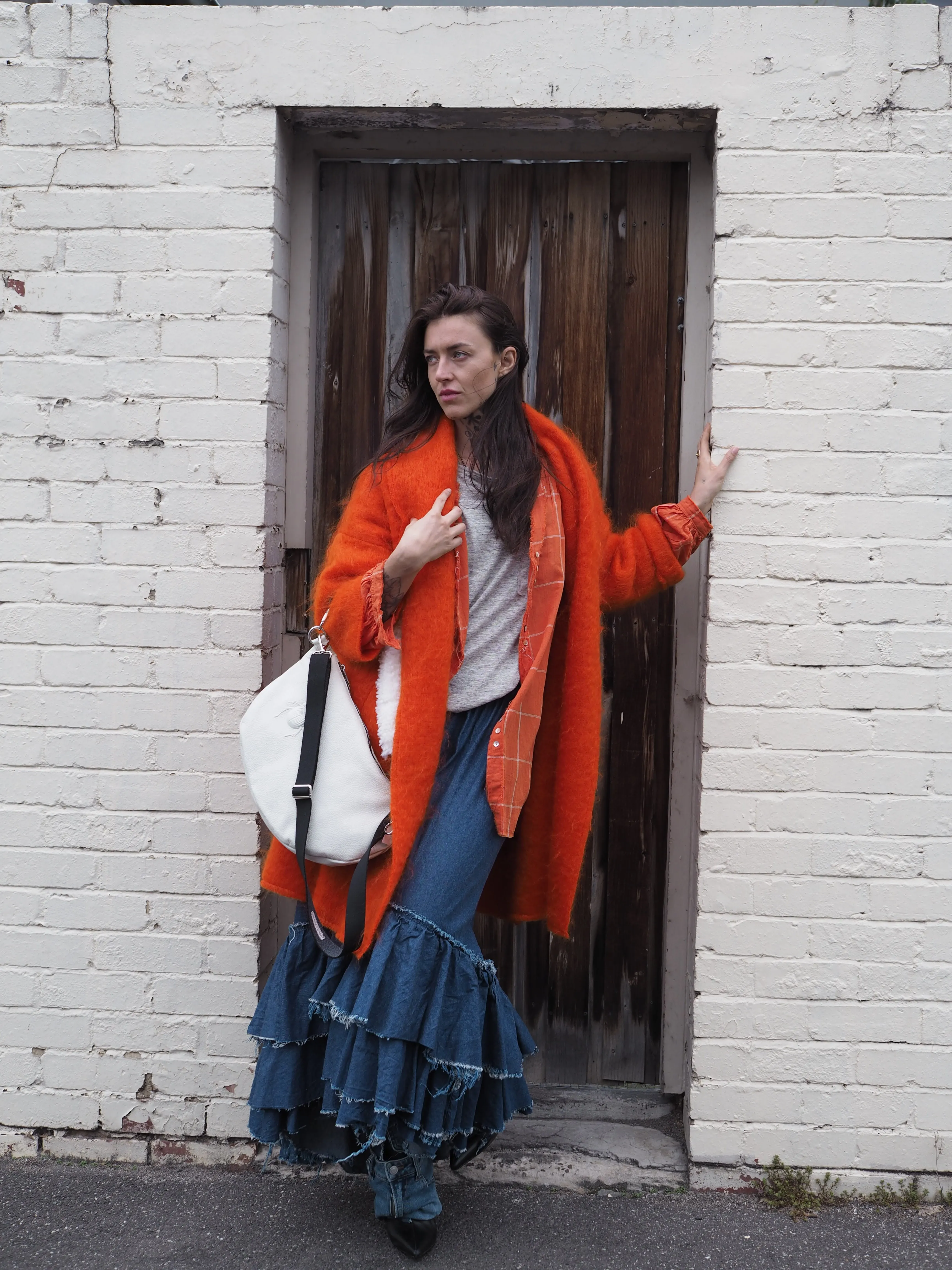 Swan skirt (denim) - Blue