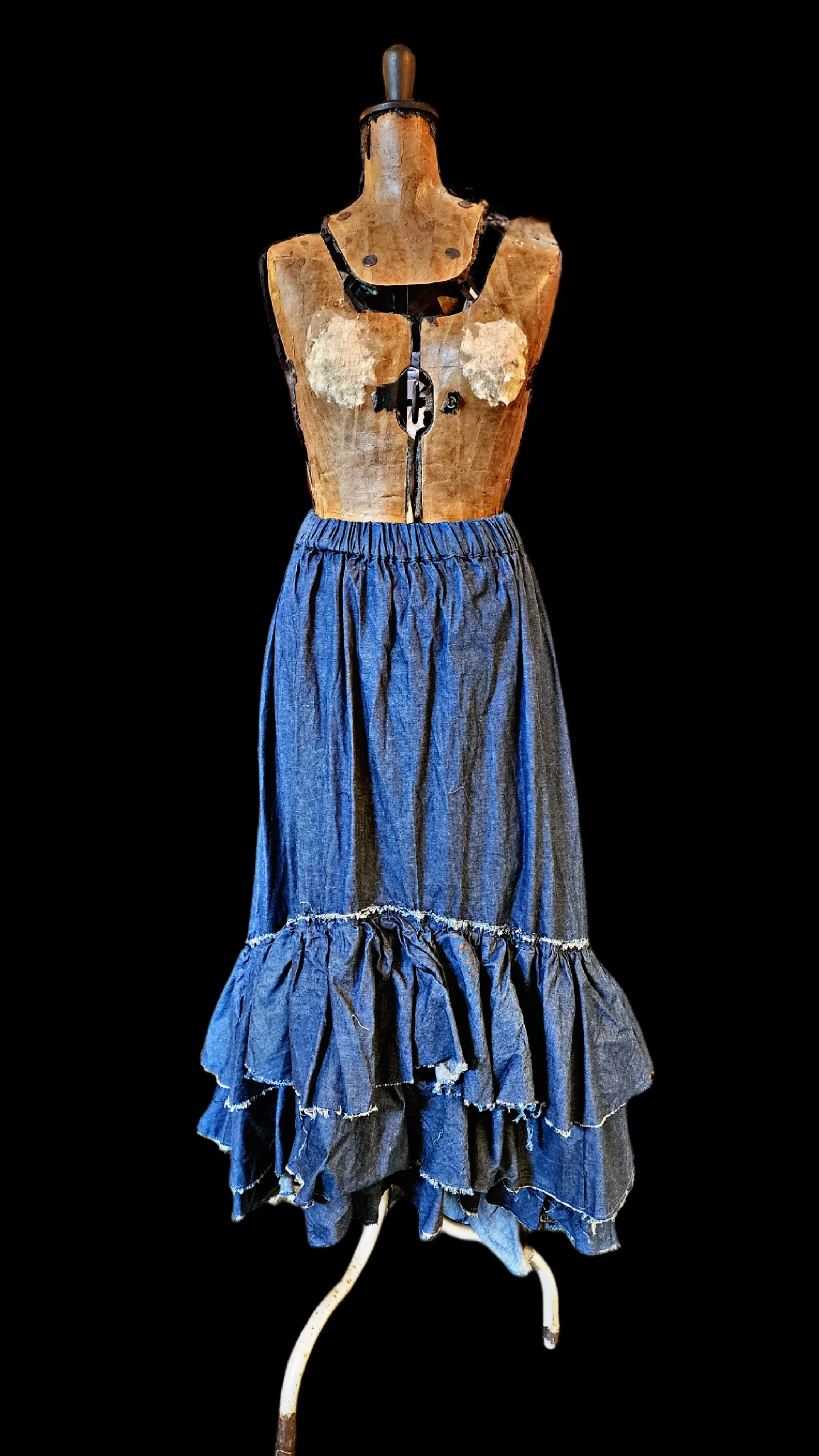 Swan skirt (denim) - Blue