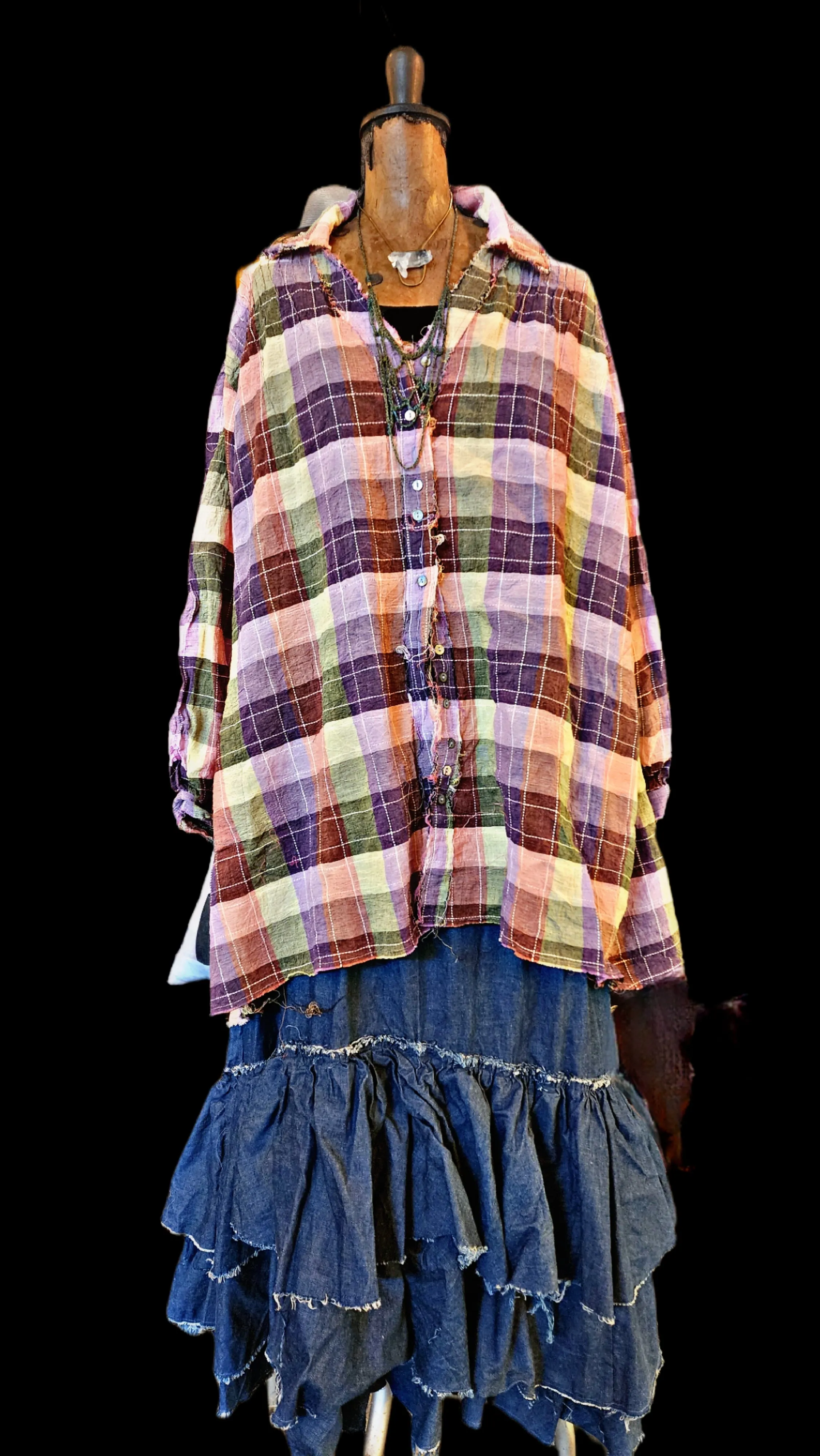 Swan skirt (denim) - Blue