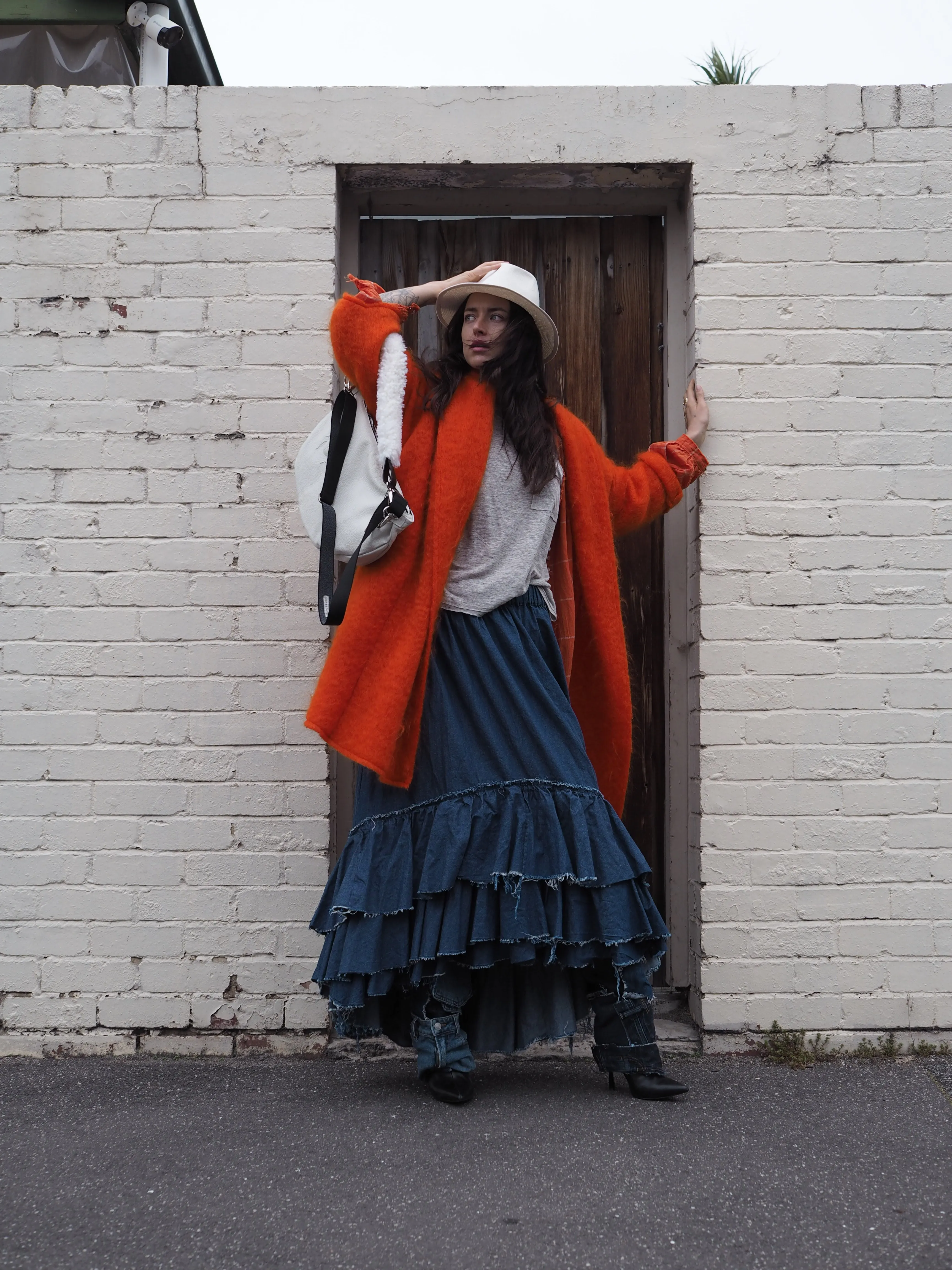 Swan skirt (denim) - Blue