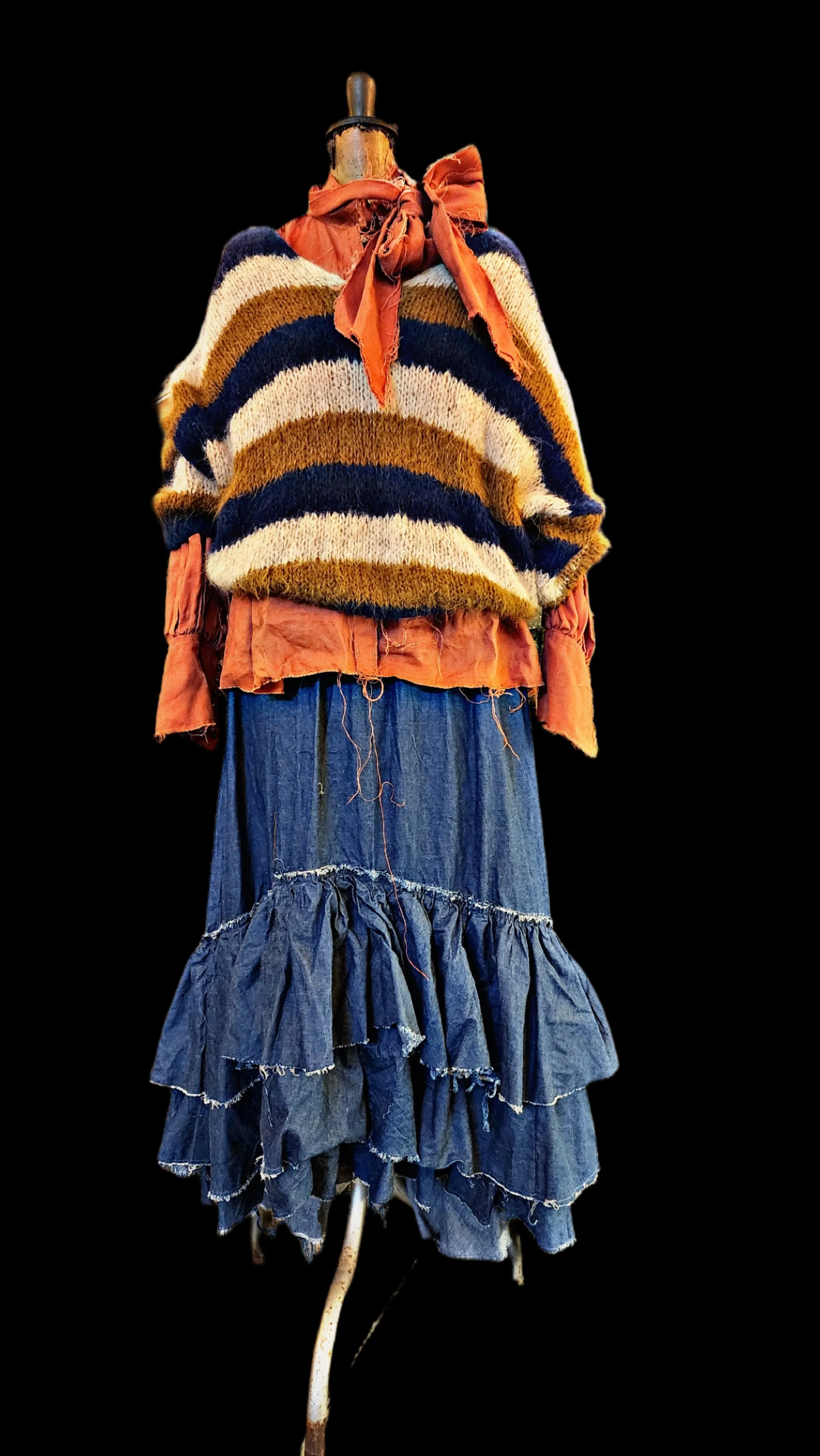 Swan skirt (denim) - Blue