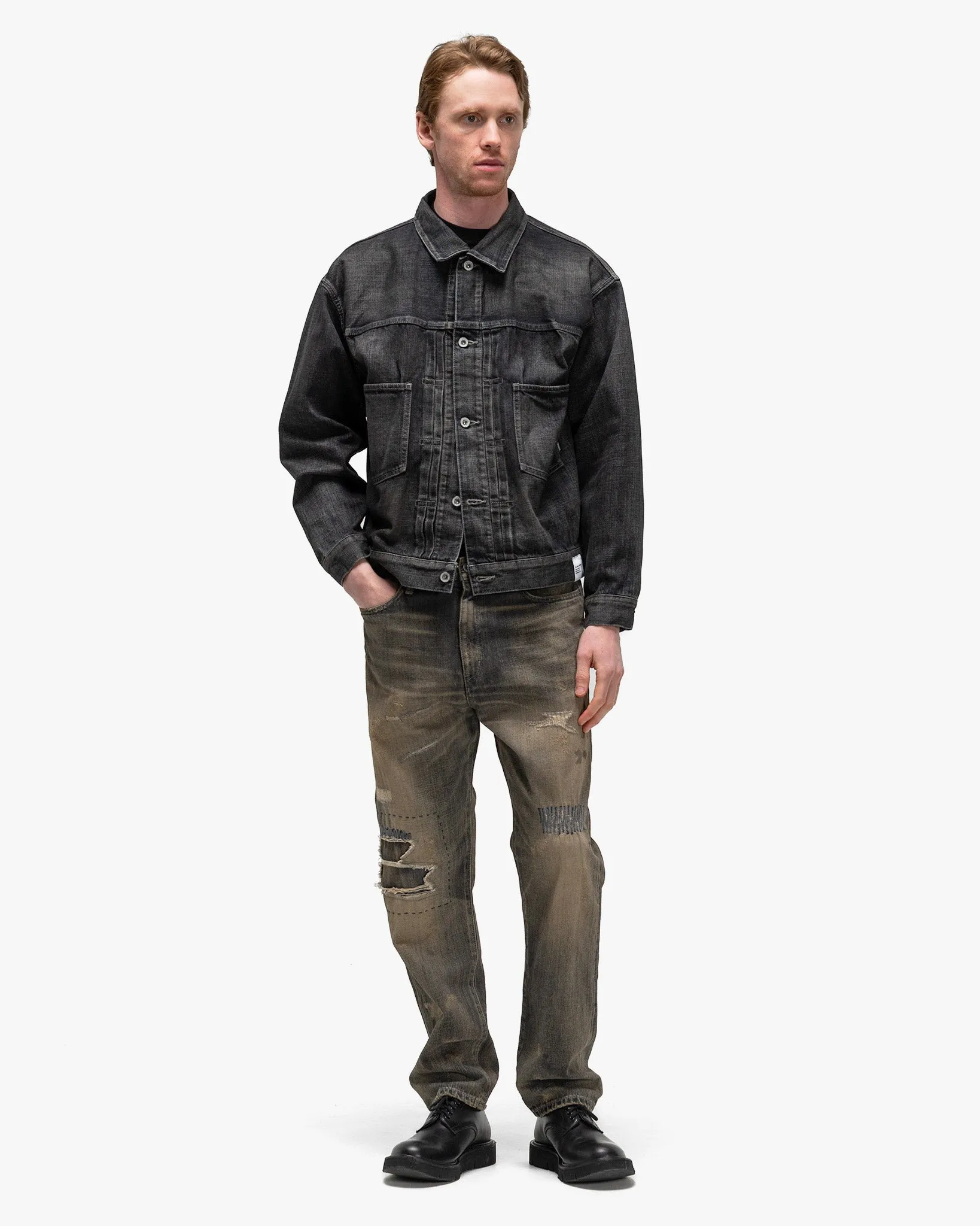 Washed Denim Type-2 Jacket Black